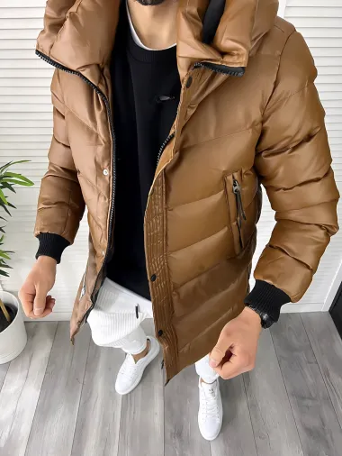 Geaca barbati groasa maro de iarna 8080 59-3